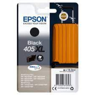 Epson 405XL - 18.9 ml - XL - black - original - blister with RF/acoustic alarm - ink cartridge - for WorkForce WF-7830, 7835, 7840